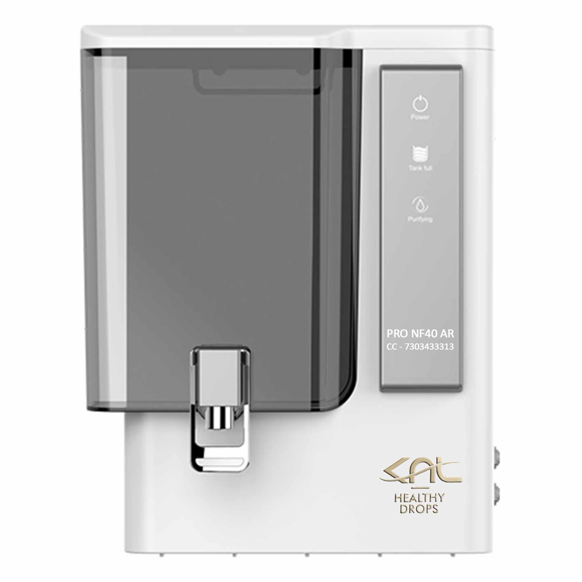 KNL PRO NF40 AR SS UV, with pH Regulator, NF water purifier white & Black