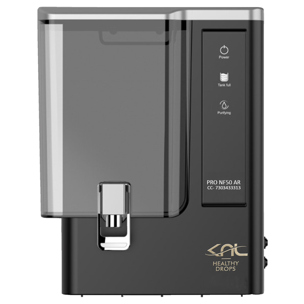 KNL PRO NF50 AR SS UV, with Alkaline Regulator, NF water purifier Black