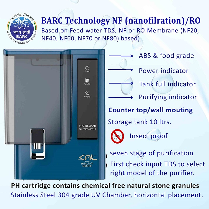 KNL PRO NF50 AR SS UV, with pH/Alkaline Regulator, NF water purifier Blue - Image 2
