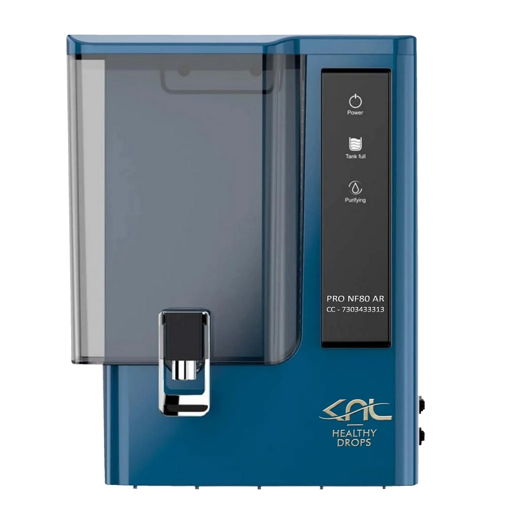 KNL PRO NF80 AR SS UV - with pH Regulator, NF water purifier Blue & Black