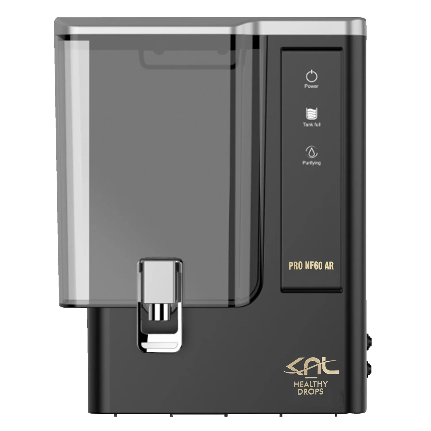 KNL PRO NF60 AR SS UV, NF water filter black, inbuilt with pH (alkaline regulator)