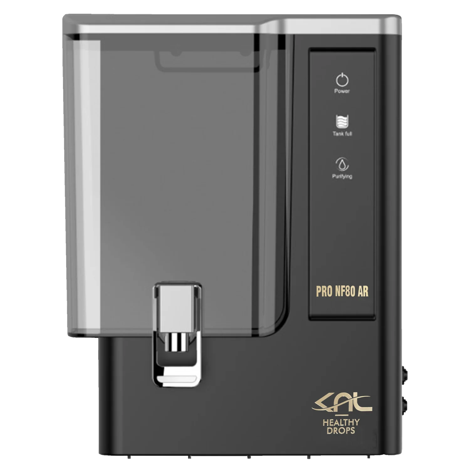 KNL PRO NF80 AR SS UV - NF water purifier (nanofiltration), Black, with pH regulator