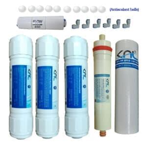 NF80 NF/RO water purifier service kit complete set without pH cartridge
