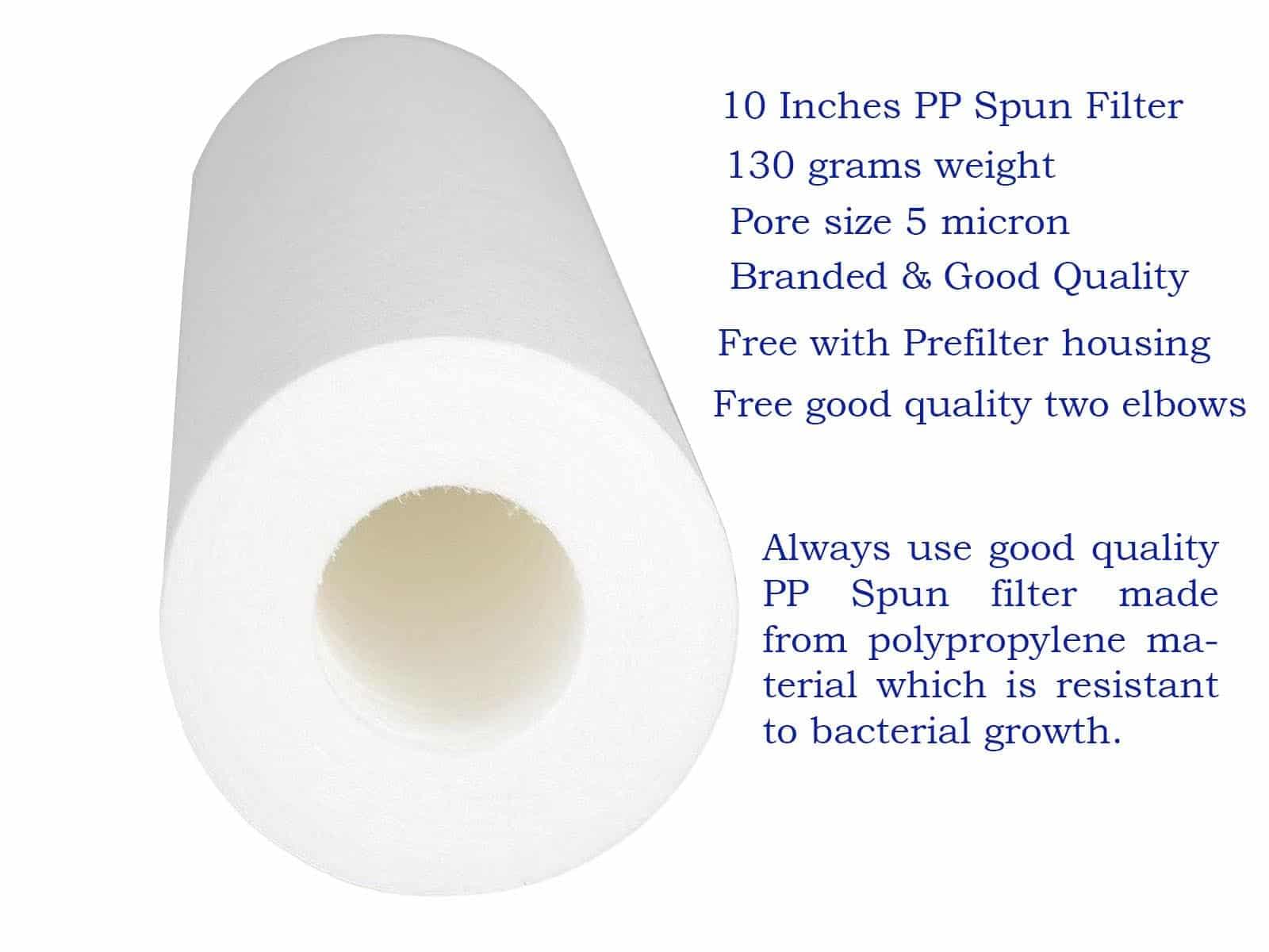 Prefilter Housing with PP Spun filter & 2 elbows - Image 3