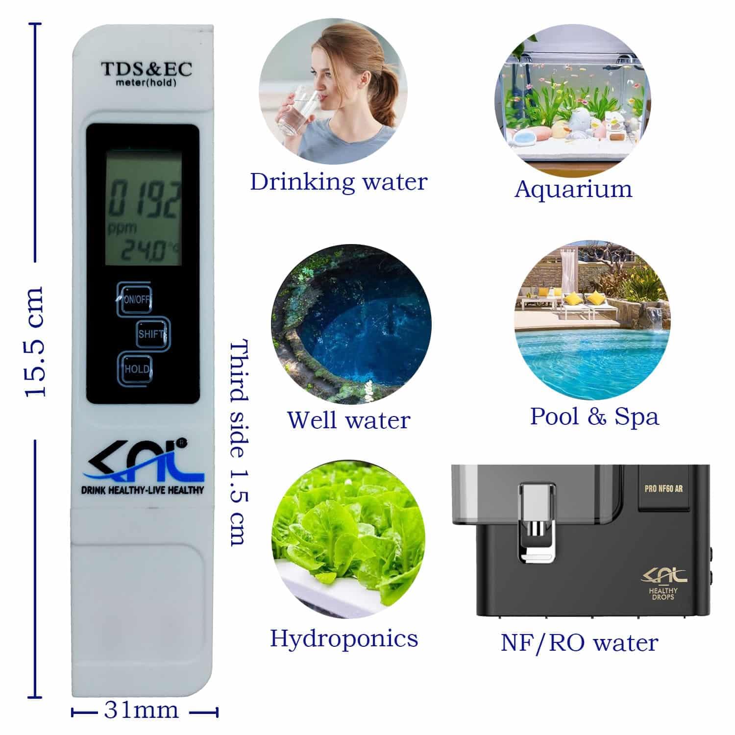 KNL TDS meter 3 in 1 for water Testing - Image 4