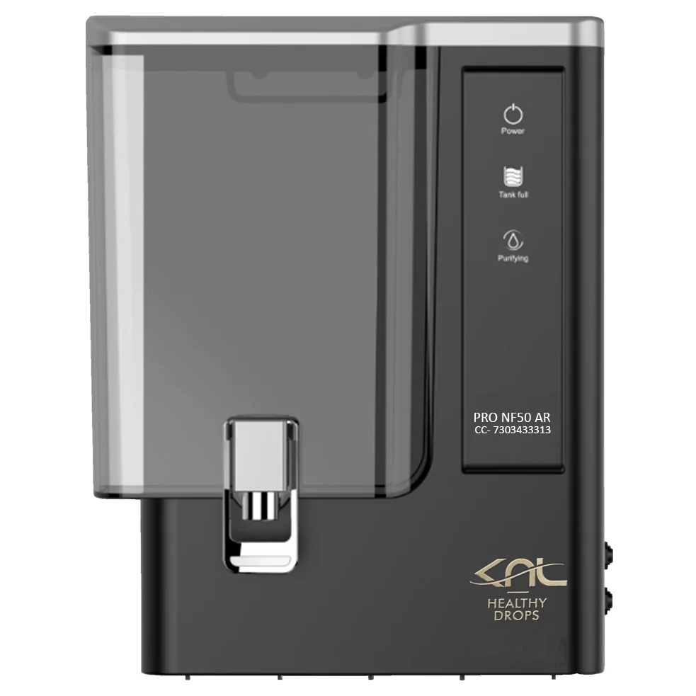 KNL PRO NF50 AR SS UV, with pH Regulator, NF water purifier Black